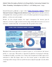 Video Streaming Market Analysis