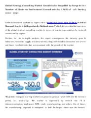 Strategy Consulting Market Analysis