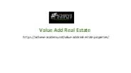 Value Add Real Estate