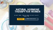 Natural Hormone Therapy for Women