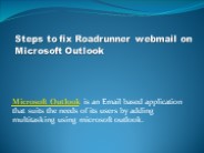 Steps to fix Roadrunner Webmail on Microsoft Outlook (1)