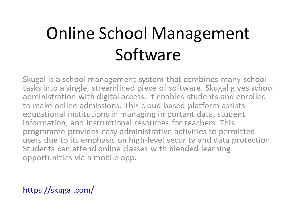 Online School Management Software