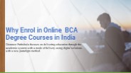 Why Enrol in Online BCA Degree Courses in India