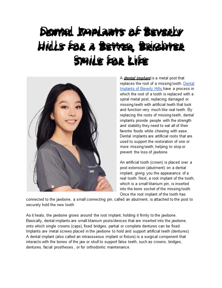 Dental Implants of Beverly Hills