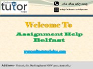 Assignment Help Belfast PPT