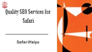 Quality SEO Services for Safari