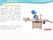 Benefits of Chocolate Labeling Machines - Ammar Machinery