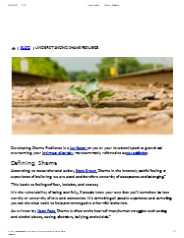 UNDERSTANDING SHAME RESILIENCE