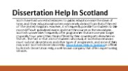 Dissertation Help In Scotland