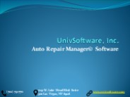 Auto Repair Manager© Software
