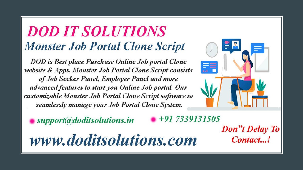 Monster Job Portal Clone Script - DOD IT SOLUTIONS