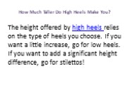 How much taller do high heels make you?