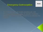 Emergency Contraceptive