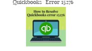 How to Resolve Quickbooks Error 15276