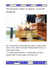 HR Solutions: Myths Vs Reality