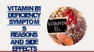 Vitamin B1 Deficiency Symptoms