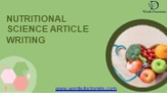 Nutritional Science Article Writing - Words Doctorate