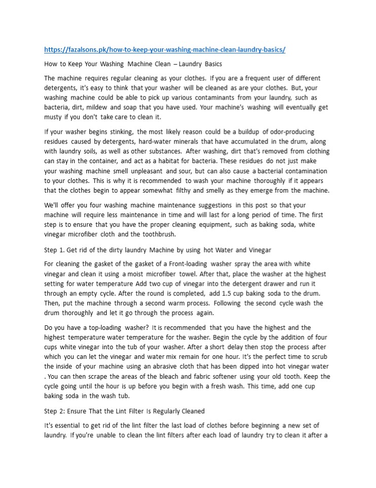 How to Keep Your Washing Machine Clean – Laundry Basics