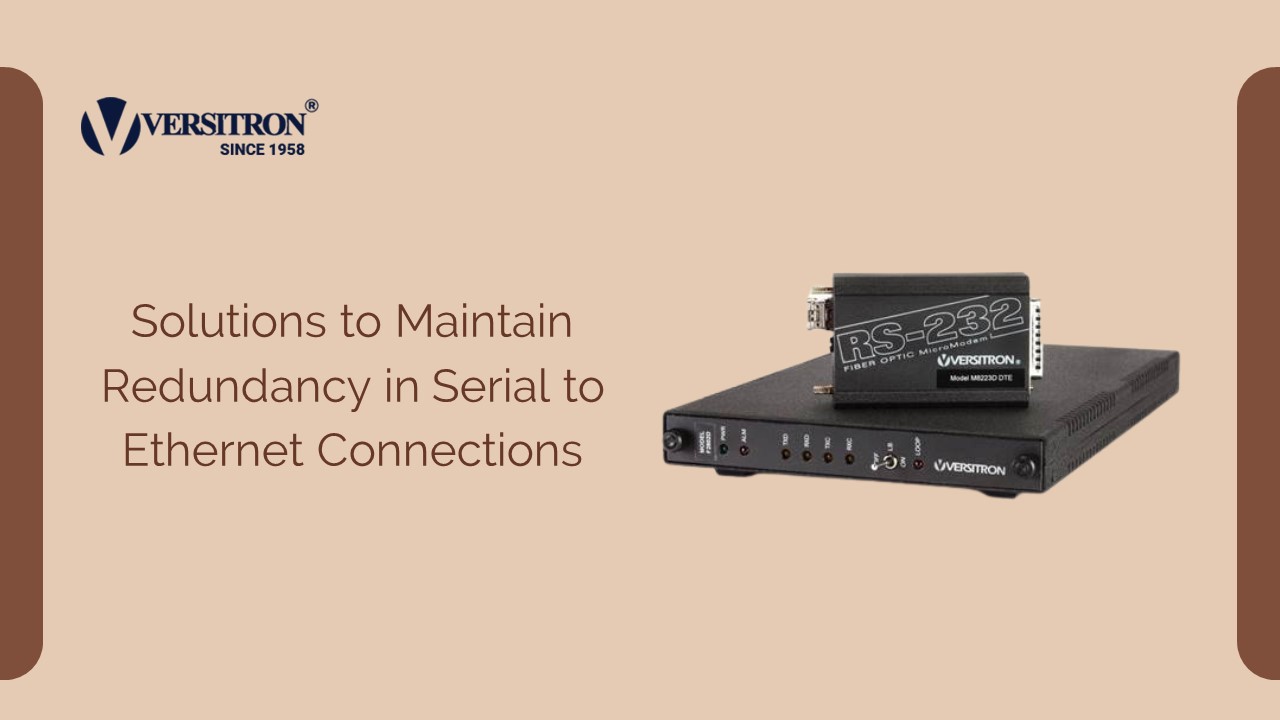 PPT Solution to Maintain Redundancy in Serial to Connections