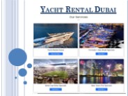 Yacht Charter Dubai