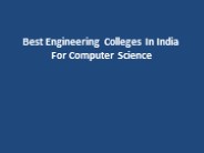 Best Engineering Colleges In India For Computer Science