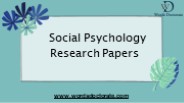 Social Psychology Research Papers - Word Doctorate