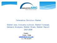 Telematics Solution Market - Forecast, 2022-2027