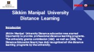 Sikkim Manipal University Distance Learning