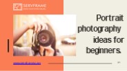 Portrait Photography Ideas For Beginners | ServFrame