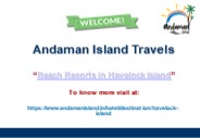 Beach Resorts in Havelock Island