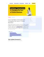 Cashless transactions for business