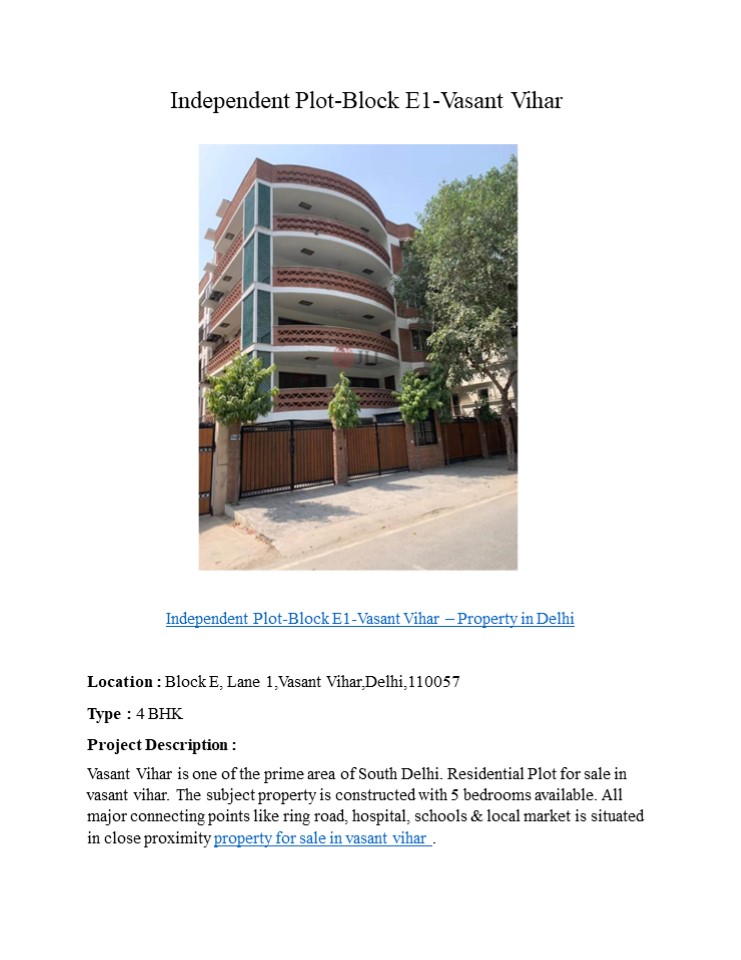 Delhi - Based Property