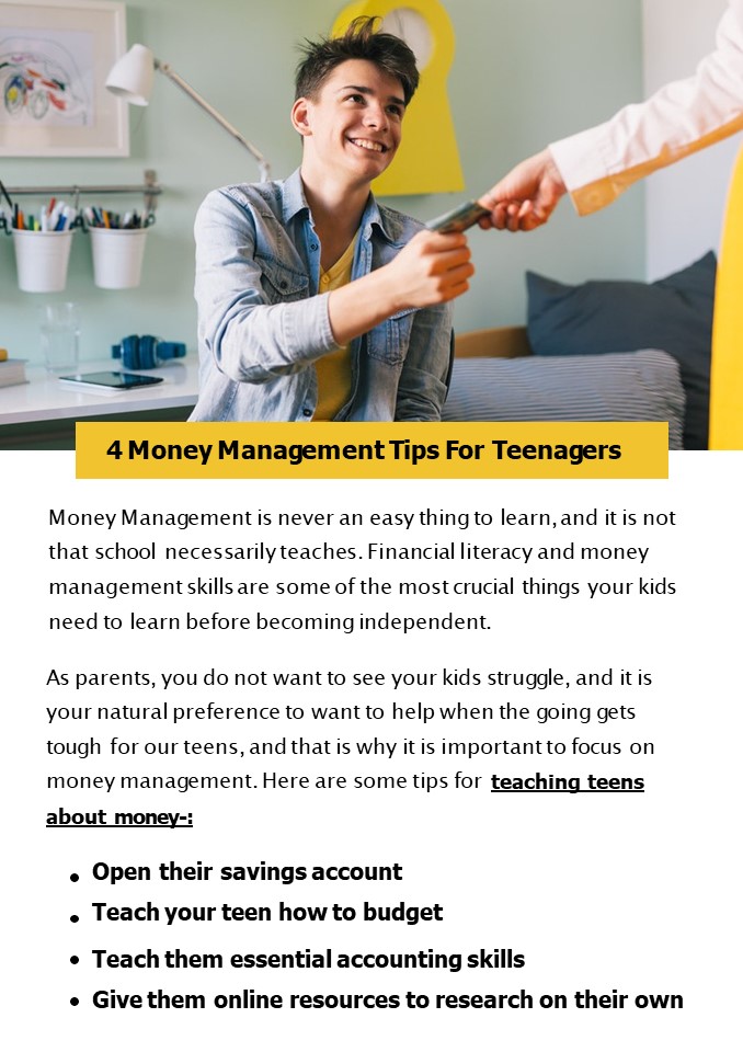 4 Money Management Tips For Teenagers
