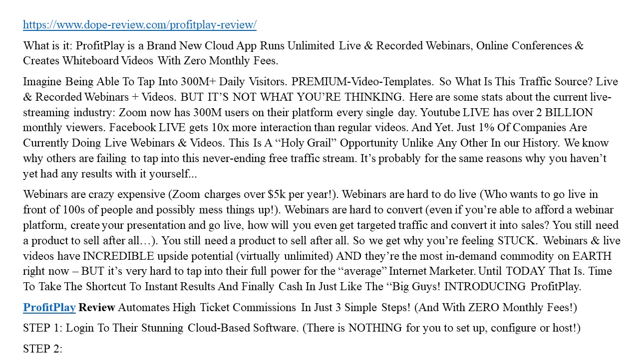 presentation player overlay