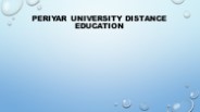 Periyar University Distance Education