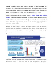Cosmetic Pen and Pencil Market Analysis PR