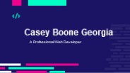 Casey Boone Georgia A Professional Web Developer