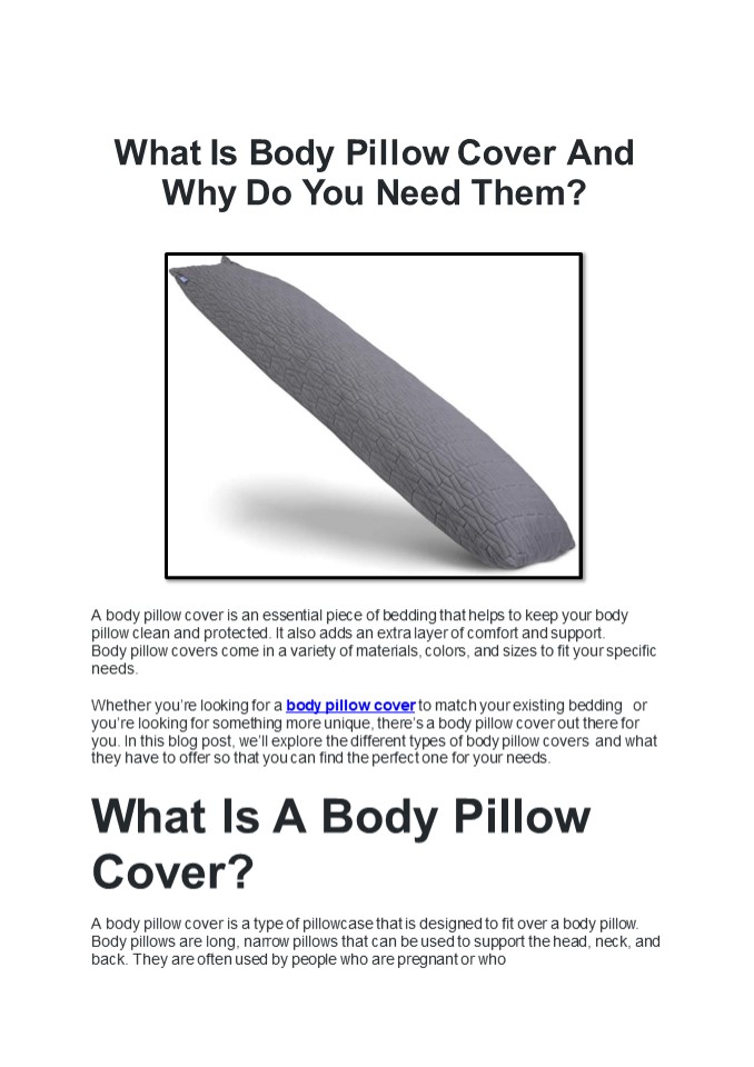 PPT What Is Body Pillow Cover And Why Do You Need Them? PowerPoint