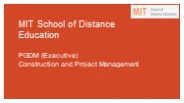 PGDM(Ex) Construction and Project management