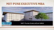 MIT Pune Executive MBA