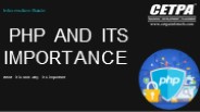 PHP And Its Importance
