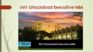 IMT Ghaziabad Executive MBA