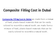 Composite Filling Cost in Dubai