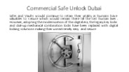 Commercial Safe Unlock Dubai