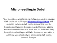Microneedling in Dubai