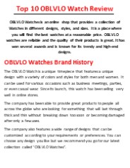 OBLVLO Watches