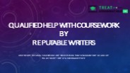 Qualified Help With Coursework By Reputable Writers