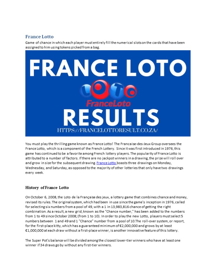 France Lotto Results