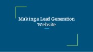 Making a Lead Generation Website