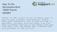How To Fix Quickbooks Error 12029 Payroll Update?